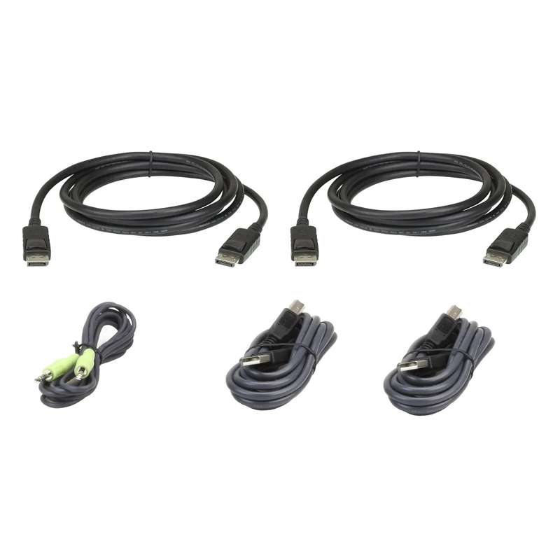 ATEN 1.8M Dual Display DisplayPort Secure KVM Cable Kit
