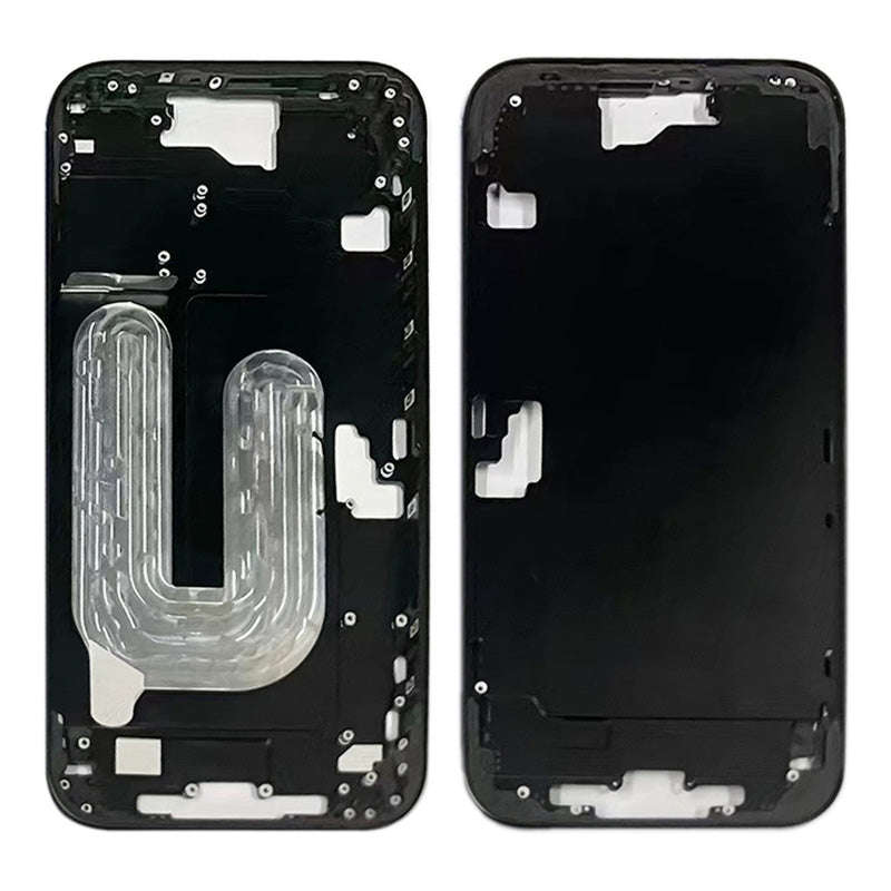 Middle Frame with Side Buttons + SIM Card Tray for iPhone 16 European Version Black Ori R