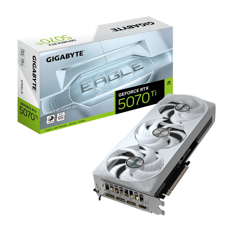 GIGABYTE nVidia GeForce RTX 5070Ti EAGLE OC ICE SFF - 16GB GDDR7 HDMIx1/DPx3