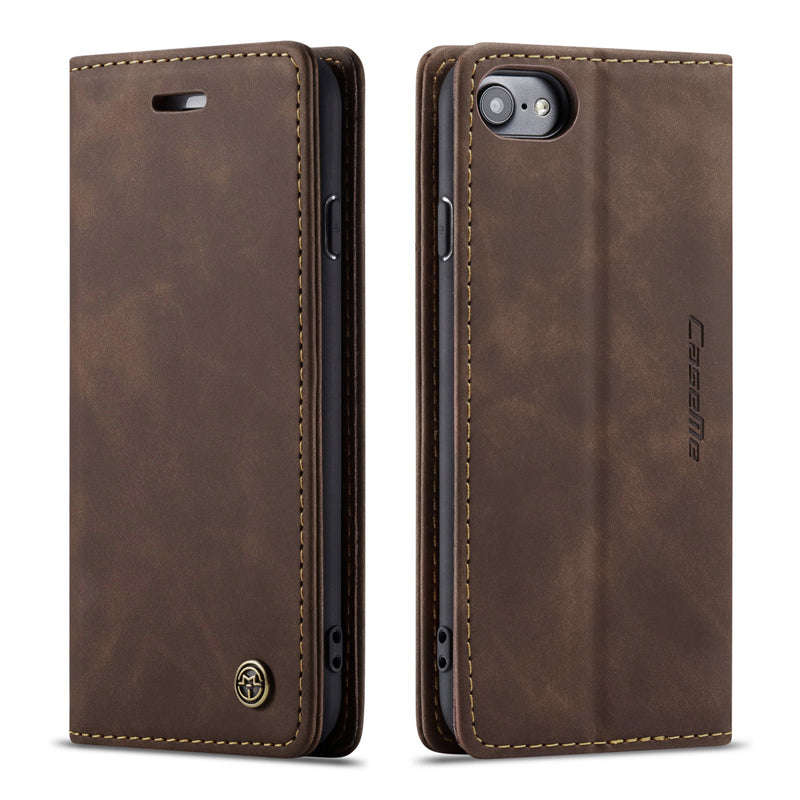 CaseMe-013 TPU Business Style Vintage Matte Horizontal Flap Leather Case for iPhone 6/7/8/SE 2020...
