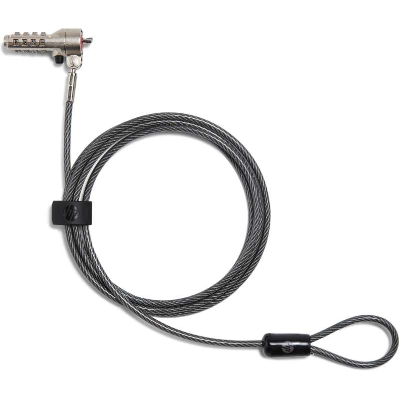 HP NANO COMBINATION CABLE LOCK 49 X 18 X 9 MM; 8 MM (DIAMETER) ONE-YEAR LIMITED WARRANTY