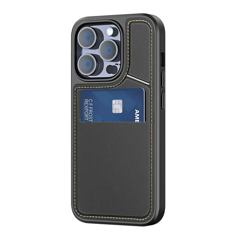 DUX DUCIS Rafi II Series Magnetic Leather TPU+PC Case for iPhone 14 Pro Max Black