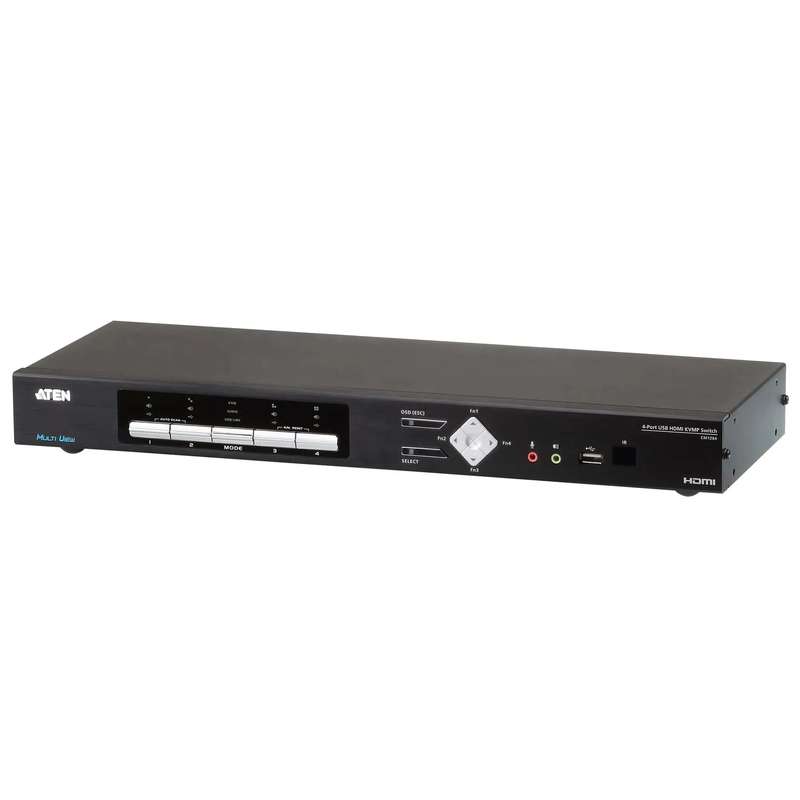 ATEN 4-Port USB HDMI Multi-View KVMP Switch. (inlc. cables & Rack kit)