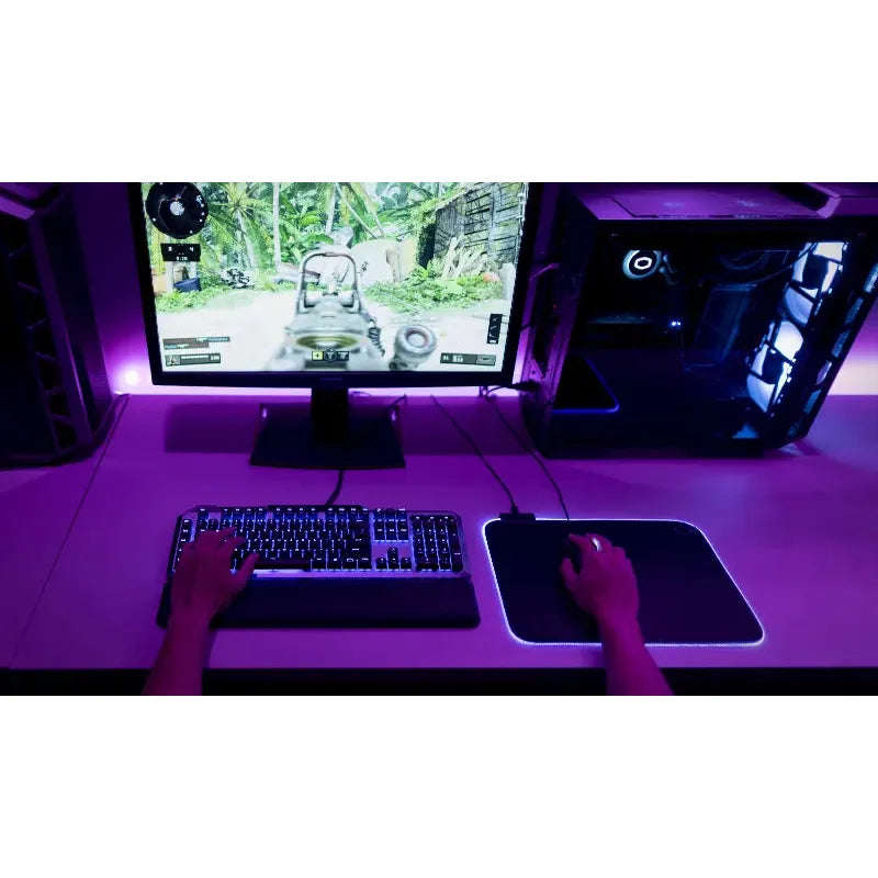 Cooler Master KeyBoard MP750 Large Flexible RGB Mousepad; Smooth Surface; Thick RGB borders; Wate...