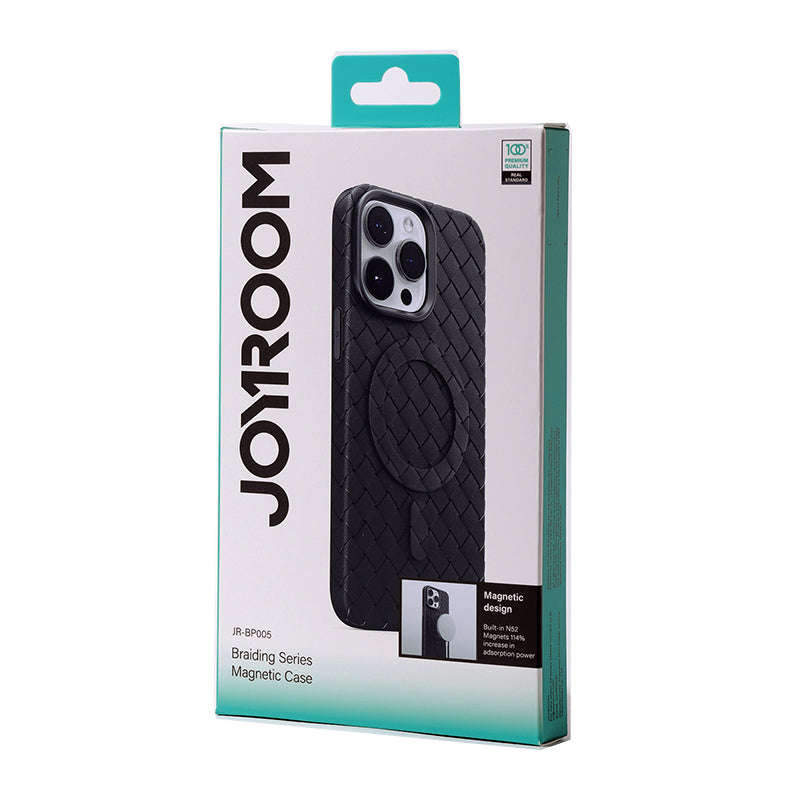 JOYROOM JR-BP005 Braided Series Magnetic TPU Case for iPhone 15 Pro Max Black