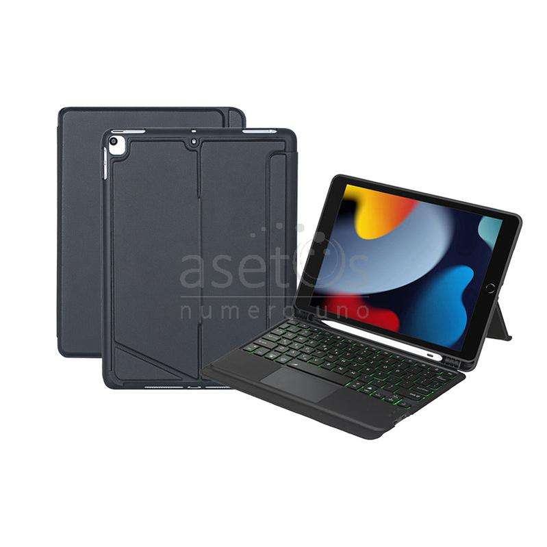TPU Case with Detachable Keyboard & Keyboard Backlight & Trackpad & Pen Slot for iPad Air 2019/Ai...