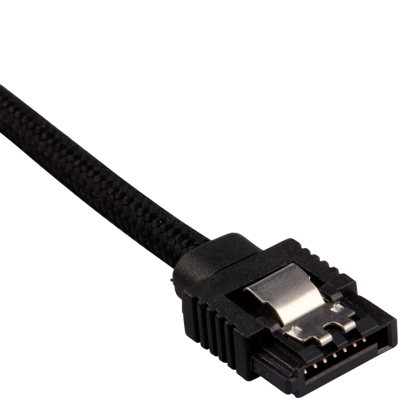 Corsair Premium Sleeved SATA Data Cable Set with Straight Connectors; Black; 60cm