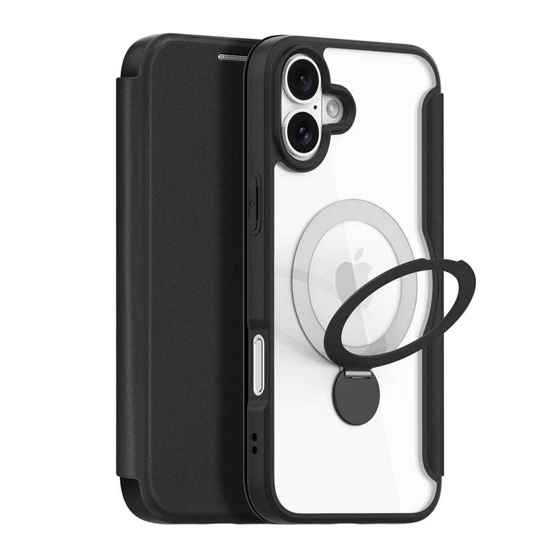DUX DUCIS Skin X Pro Series 360° Ring Stand Magnetic Horizontal Flip Leather TPU + PU Case for i...