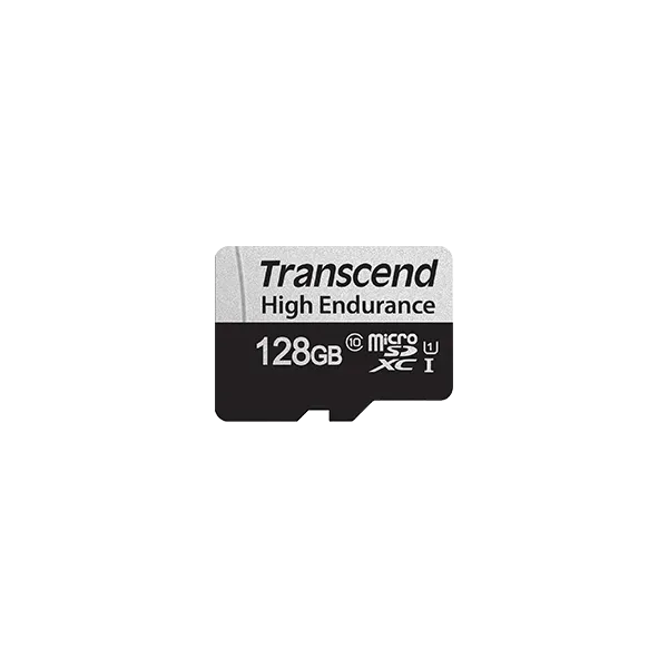 TRANSCEND 350V 128GB HIGH ENDURANCE MICRO SD UHS-I  U1 CLASS10 - READ 100 MB/S - WRITE 45MB/S -  ...