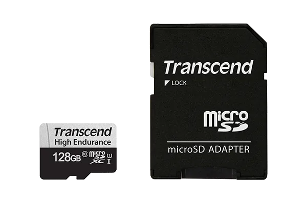 TRANSCEND 350V 128GB HIGH ENDURANCE MICRO SD UHS-I  U1 CLASS10 - READ 100 MB/S - WRITE 45MB/S -  ...