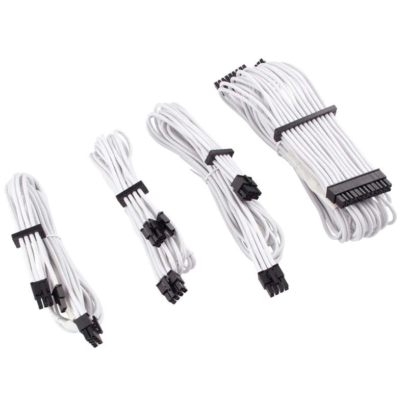 Corsair Premium Individually Sleeved White PSU Cable Kit Starter Package