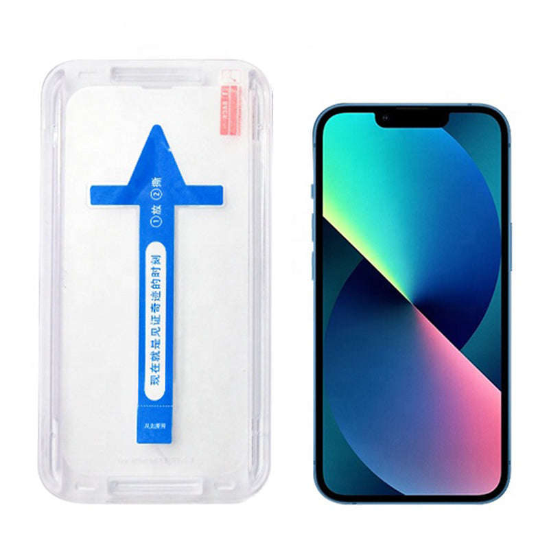 Privacy Anti-Glare Full Screen Tempered Glass Screen Protector with Installation Frame Kit for iP...