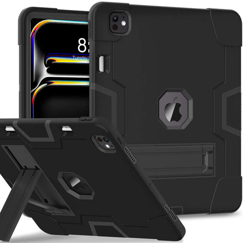 Dual Color Robot B Version Case for iPad Pro 13 2024(7th) Black+Black