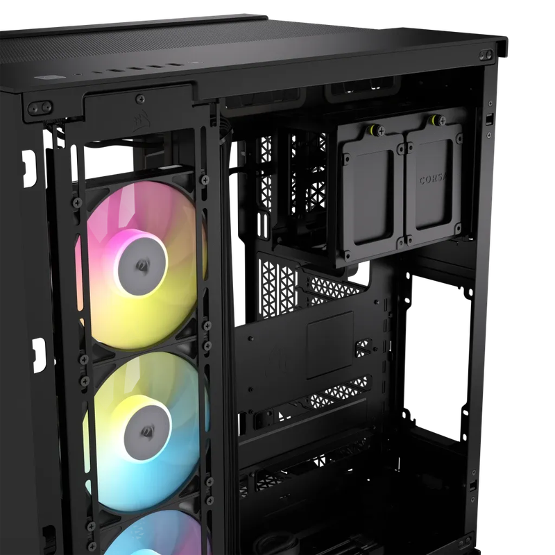 6500X RGB Mid-Tower Black Dual Chamber PC Case; 2x 3.5'' |  2x 2.5'' Drive Bays; 360mm Radiator c...