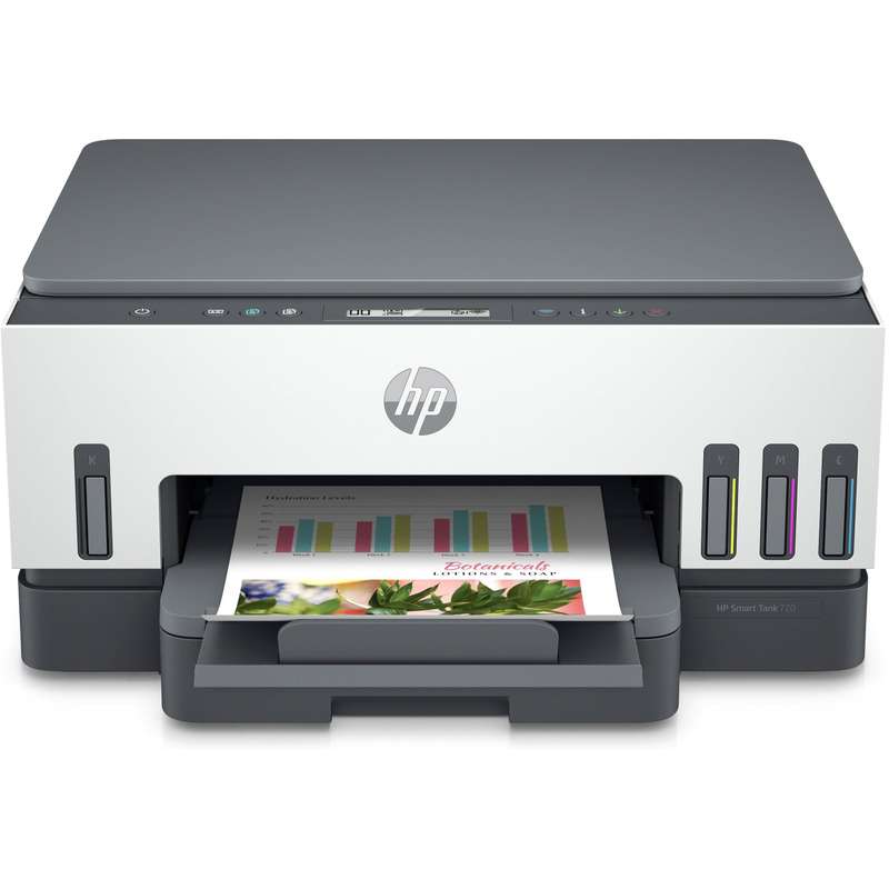 HP SMART TANK 720 ALL-IN-ONE PRINTER. PRINT, SCAN, COPY, WIRELESS. PRINT TECHNOLOGY: HP THERMAL I...