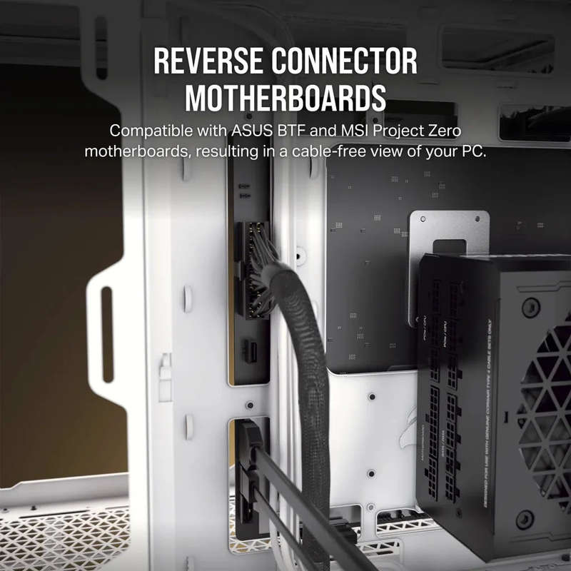 2500D Airflow Black Mid-Tower Dual Chamber PC Case; 2x 3.5'' |  2x 2.5'' Drive Bays; Up to 360mm ...