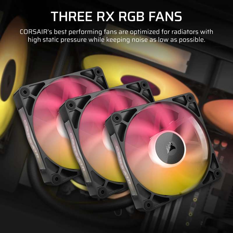 Corsair iCUE LINK TITAN 360 RX RGB Liquid CPU Cooler  RX120 RGB Fans  Fits Intel® LGA 1851...