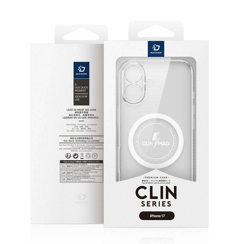 DUX DUCIS Clin Series Clear Case with MagSafe for iPhone 17 Black