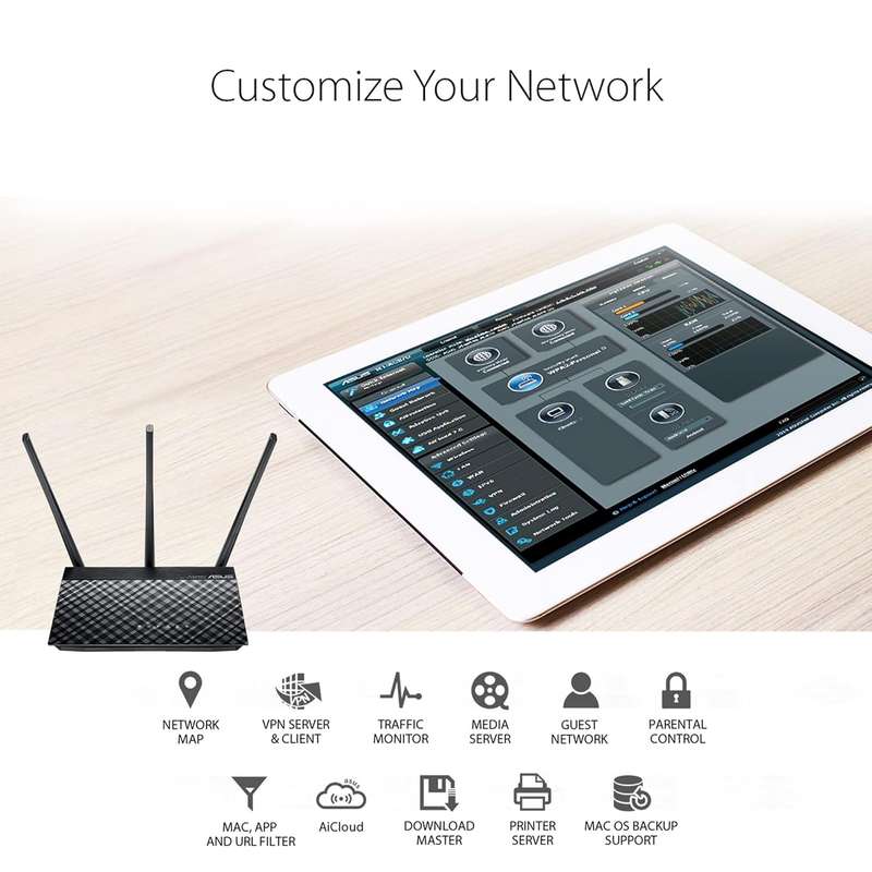 ASUS RT-AC53 Wireless AC750 Dual Band WiFi Router (used)