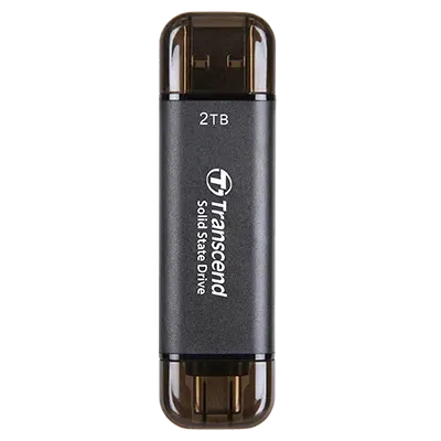 TRANSCEND 2 TB ESD310C USB3.2 TYPE A & C (USB 10Gbps) OTG COMPACT PORTABLE SSD  - Read 1050MB/s W...