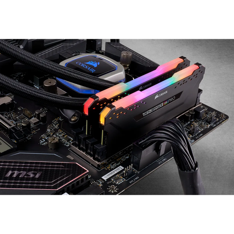 Corsair VENGEANCE® RGB PRO 16GB (2 x 8GB) DDR4 DRAM 3600MHz C18 Memory Kit; 18-22-22-42; 1.35V; ...