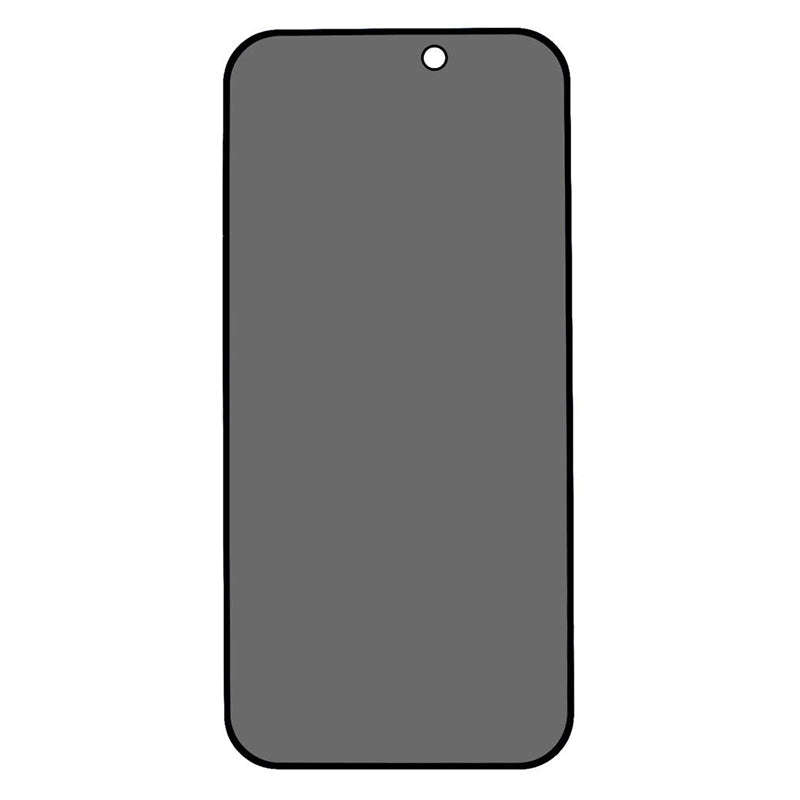 Privacy Anti-Glare Full Screen Tempered Glass Screen Protector for iPhone 15 Pro Max Black