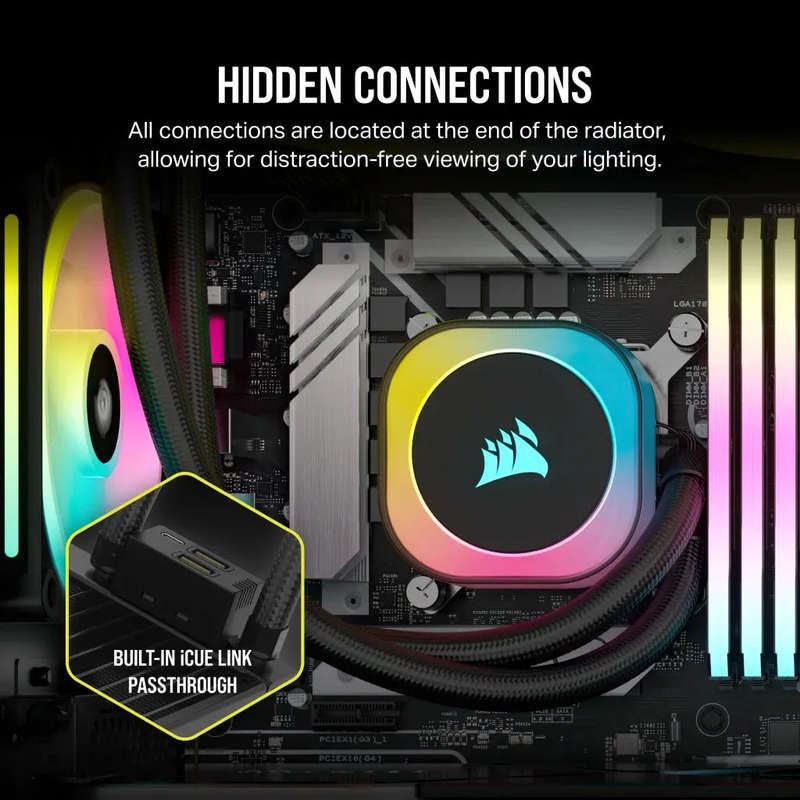 Corsair iCUE LINK H170i RGB Liquid CPU Cooler - QX140 RGB Fans - 420mm Radiator - Fits Intel® LG...