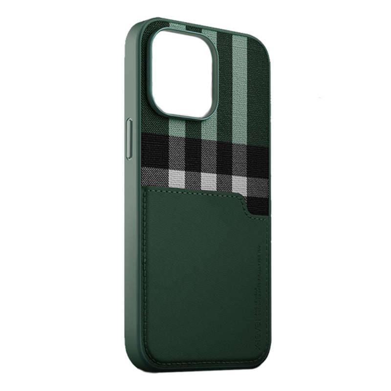 X-level Gentry Series Portable Card Bag Soft Edge Case for iPhone 15 Pro Max Green