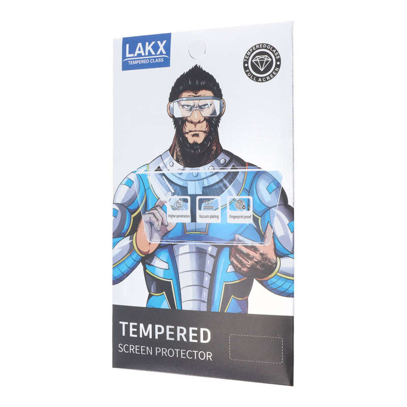 LAKX Full Screen Tempered Glass Screen Protector for iPhone 17 Pro Black