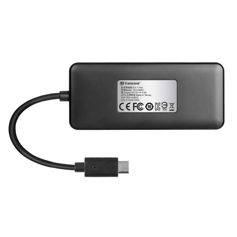 TRANSCEND TS-HUB5C USB Type C Hub 2 x USB 3.1 Gen 2 Type A; 1 x USB Type C port; 1 x USB Type C P...