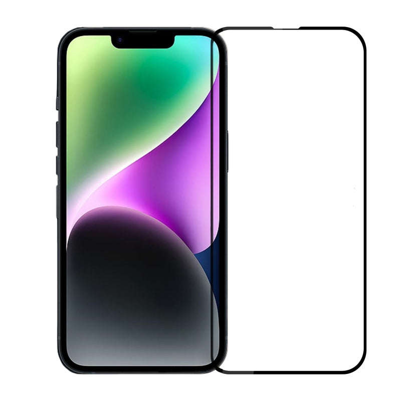Silk Screen Full Screen Tempered Glass Screen Protector for iPhone 16e Black