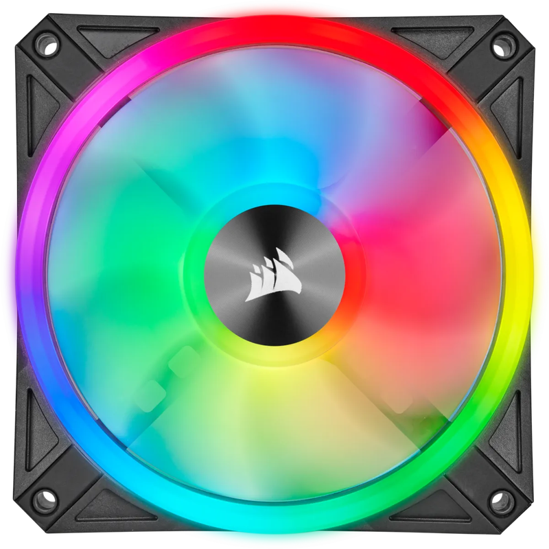 Corsair iCUE QL140 RGB 140mm PWM Dual Fan Kit with Lighting Node CORE