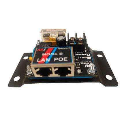 Passive Gigabit "Phantom" 4-pair Passive POE Injector. Fuse and overvoltage prot. 60V Max