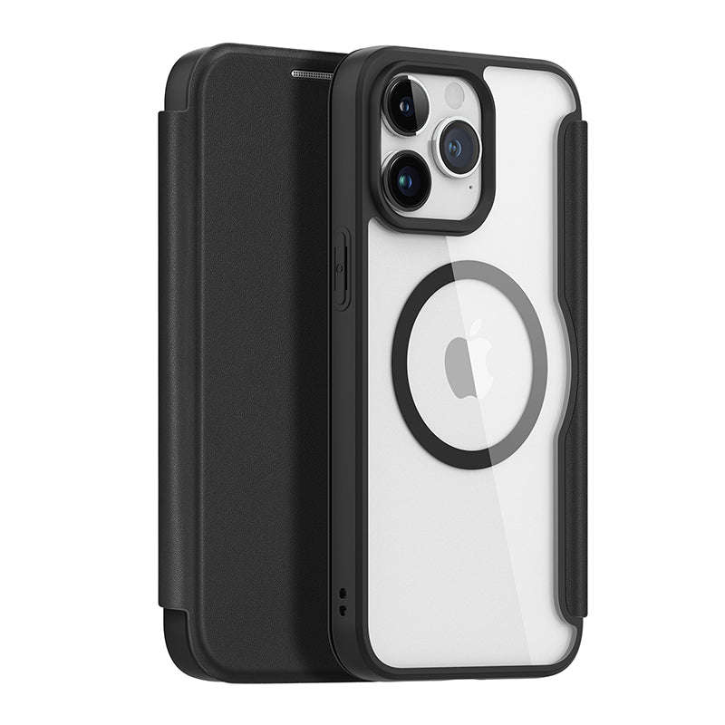 DUX DUCIS Skin X Pro Series Magnetic Horizontal Flip Leather TPU + PU Case for iPhone 15 Pro Max ...