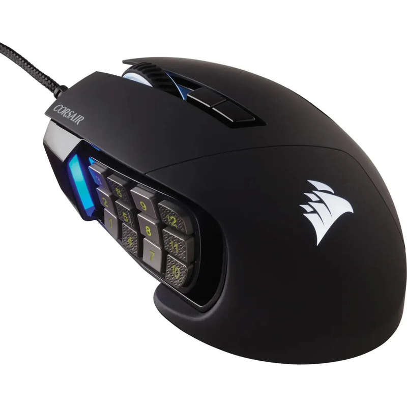 Corsair SCIMITAR ELITE RGB Optical MOBA/MMO Gaming Mouse; 18;000 DP; Black