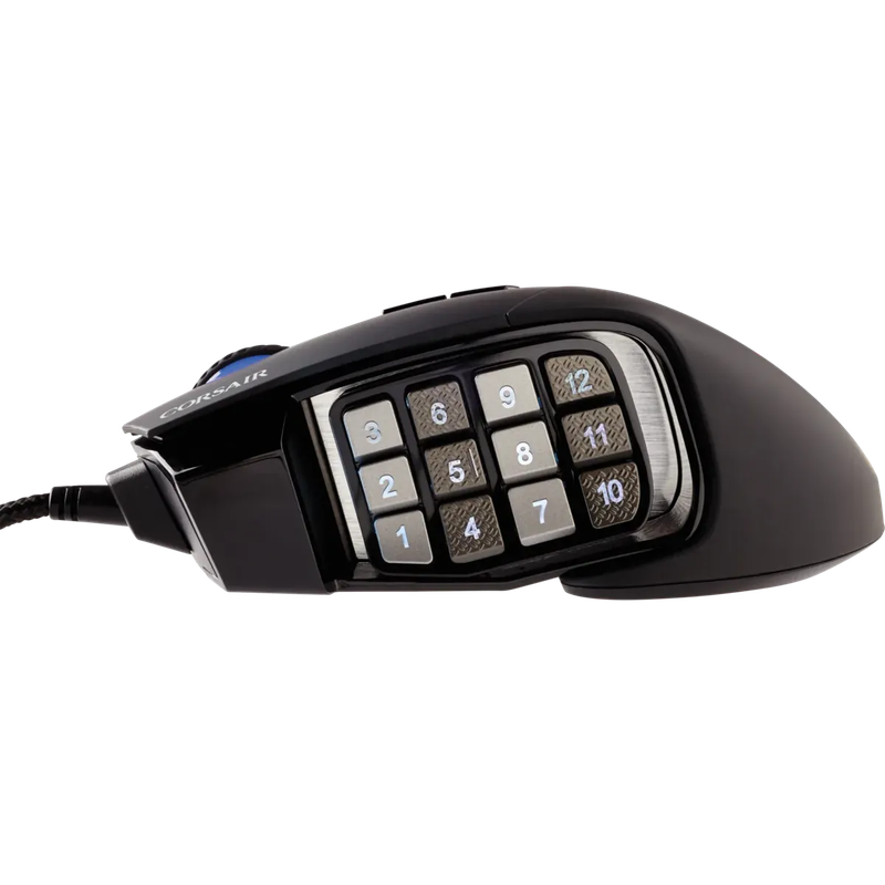 Corsair SCIMITAR ELITE RGB Optical MOBA/MMO Gaming Mouse; 18;000 DP; Black