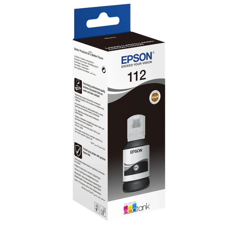 Epson 112 EcoTank Pigment Black ink bottle (127 ml)