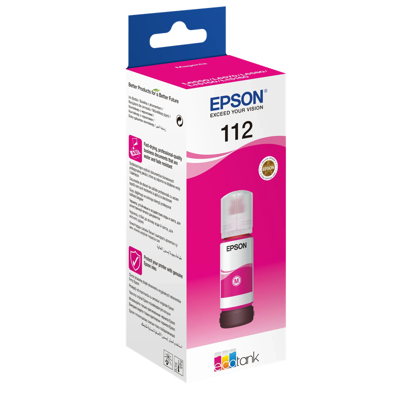 Epson 112 EcoTank Pigment Magenta ink bottle (70 ml)