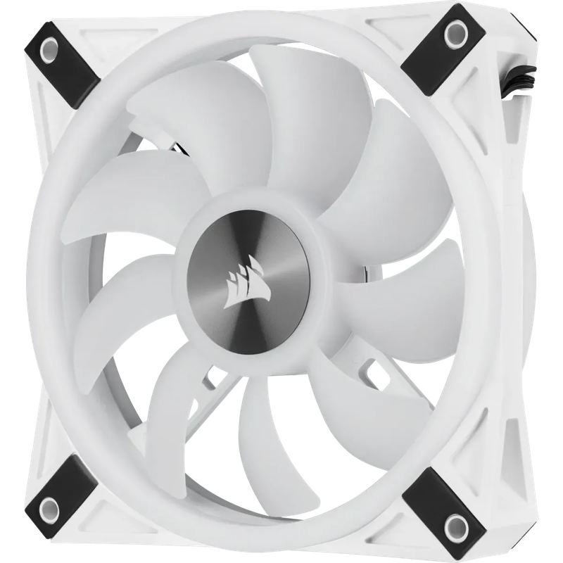Corsair iCUE QL120 RGB 120mm PWM Triple Fan with Lighting Node CORE - White