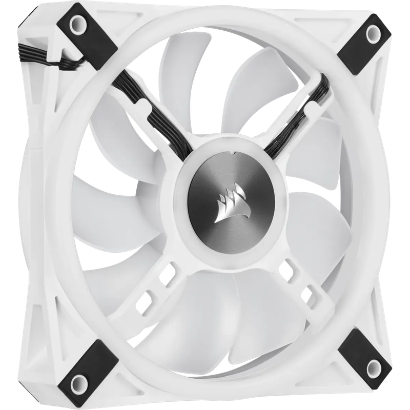 Corsair iCUE QL120 RGB 120mm PWM Triple Fan with Lighting Node CORE - White