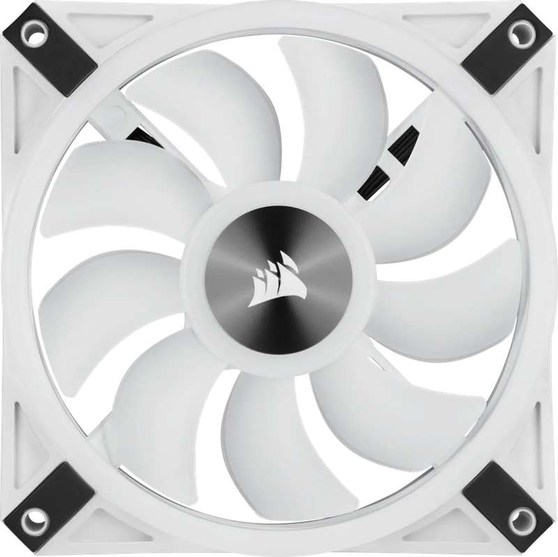 Corsair iCUE QL120 RGB 120mm PWM Triple Fan with Lighting Node CORE - White