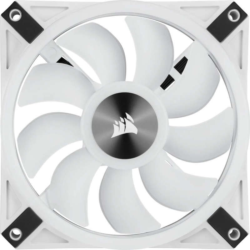 Corsair iCUE QL120 RGB 120mm PWM Triple Fan with Lighting Node CORE - White