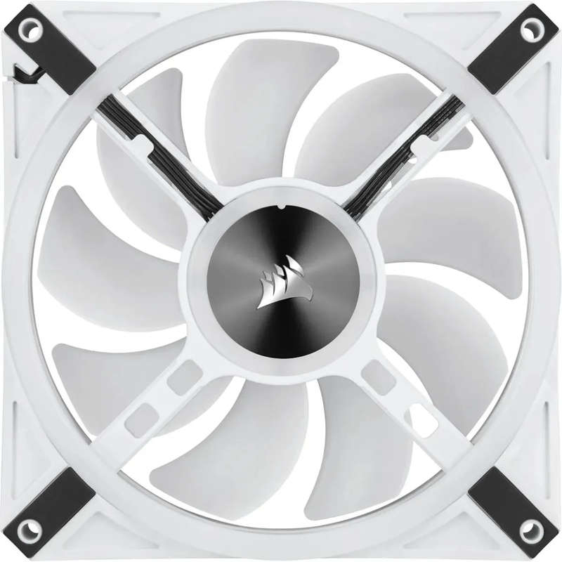 Corsair iCUE QL140 RGB 140mm PWM Dual Fan Kit with Lighting Node CORE - White