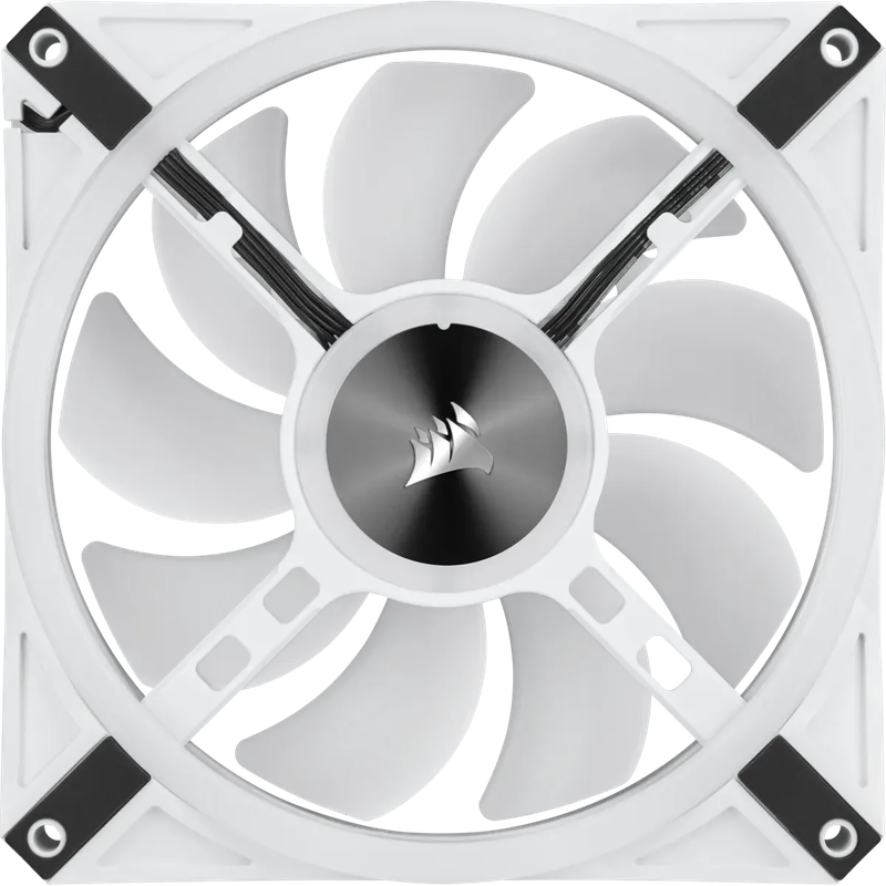 Corsair iCUE QL140 RGB 140mm PWM Dual Fan Kit with Lighting Node CORE - White