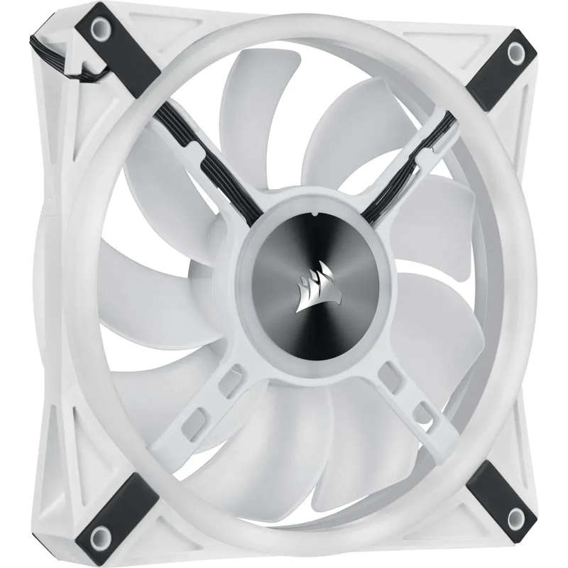 Corsair iCUE QL140 RGB 140mm PWM Dual Fan Kit with Lighting Node CORE - White