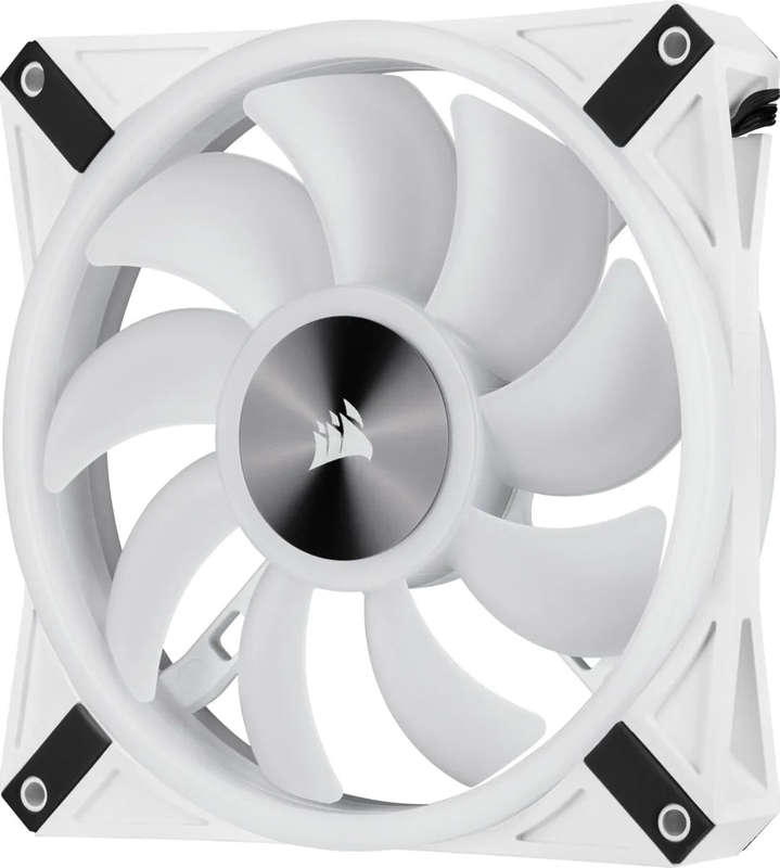 Corsair iCUE QL140 RGB 140mm PWM Dual Fan Kit with Lighting Node CORE - White