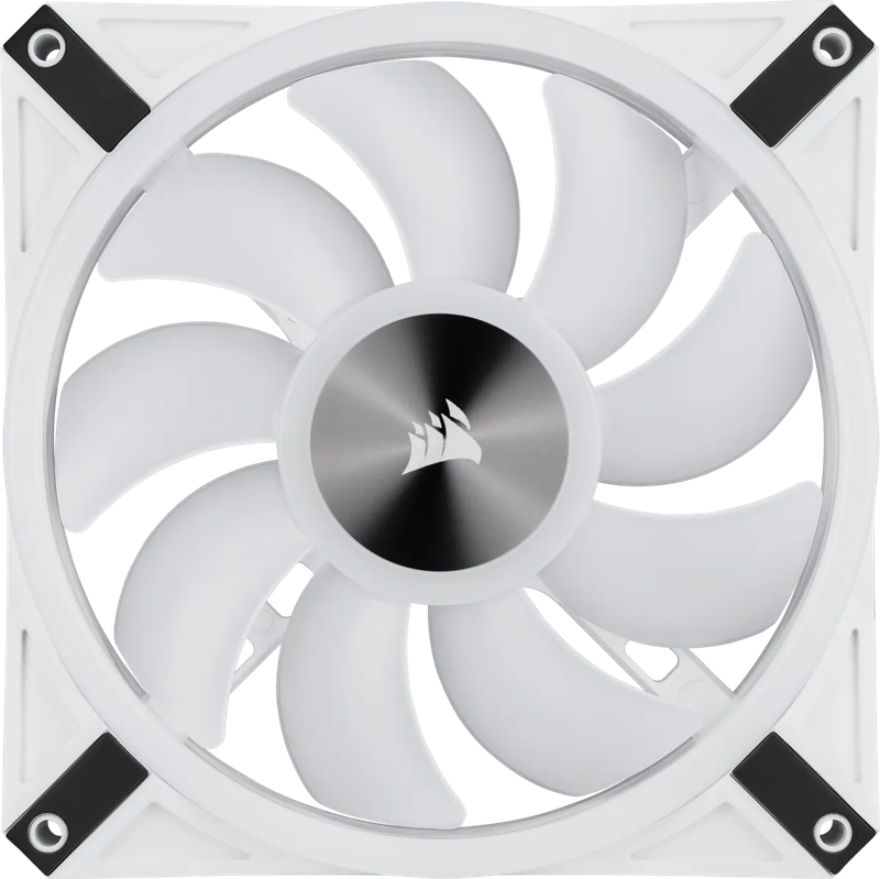 Corsair iCUE QL140 RGB 140mm PWM Dual Fan Kit with Lighting Node CORE - White