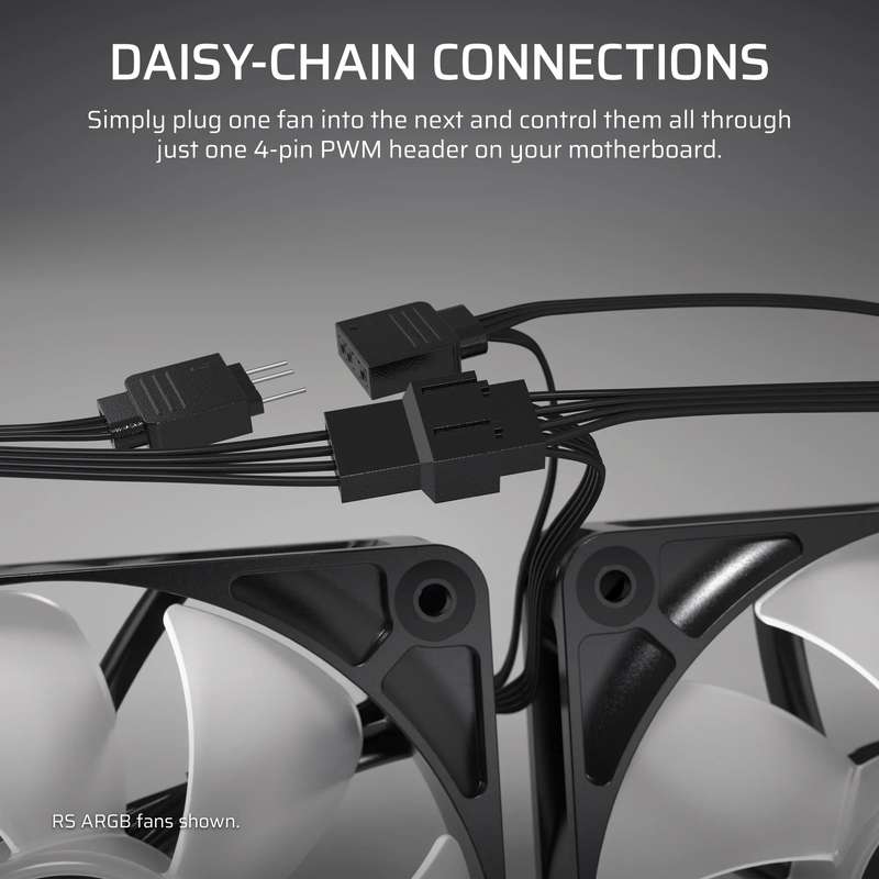 Corsair RS140 140mm PWM Fans Dual Pack  White