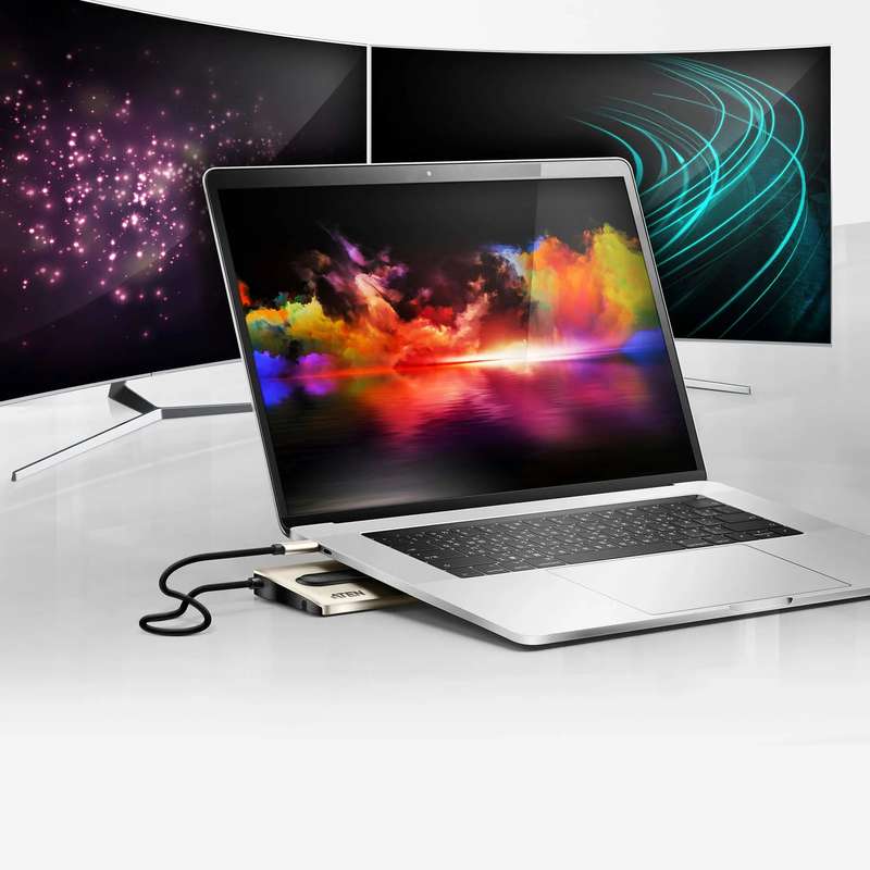 ATEN Dock; 15'' USB-C Multiport Dock;  - 2 x USB 2.0; 3 x USB3.2 Type A; 1 x USB3.2 Type C; 2 x H...