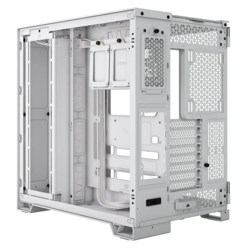 6500D Airflow White Tempered Glass Mid-Tower; 2x 3.5'' |  2x 2.5'' Drive Bays; Up to 360mm Radiat...